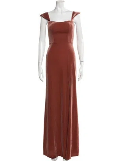 Pre-owned Jenny Yoo Square Neckline Long Dress W/ Tags In Pink