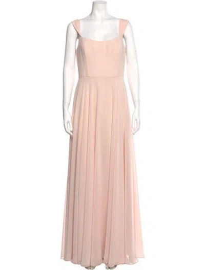 Pre-owned Jenny Yoo Square Neckline Long Dress W/ Tags In Pink