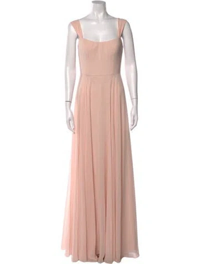 Pre-owned Jenny Yoo Square Neckline Long Dress W/ Tags In Pink