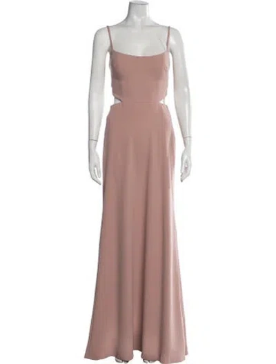 Pre-owned Jenny Yoo Square Neckline Long Dress W/ Tags In Pink