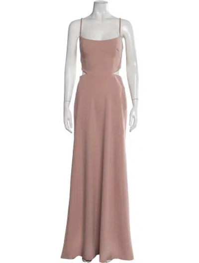 Pre-owned Jenny Yoo Square Neckline Long Dress W/ Tags In Pink