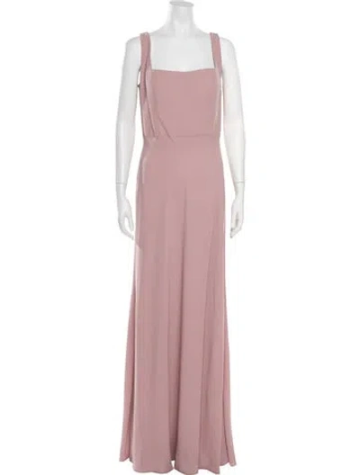 Pre-owned Jenny Yoo Square Neckline Long Dress W/ Tags In Pink