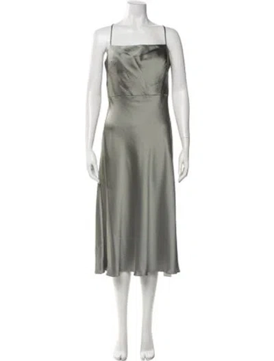 Pre-owned Jenny Yoo Square Neckline Midi Length Dress W/ Tags In Green