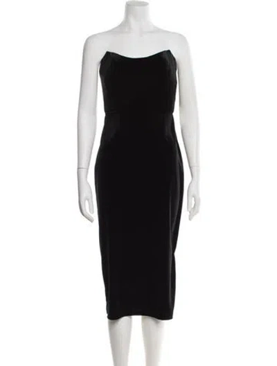 Pre-owned Jenny Yoo Strapless Knee-length Dress W/ Tags In Black