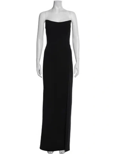 Pre-owned Jenny Yoo Strapless Long Dress In Black