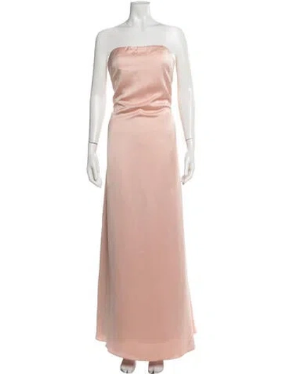 Pre-owned Jenny Yoo Strapless Long Dress In Pink