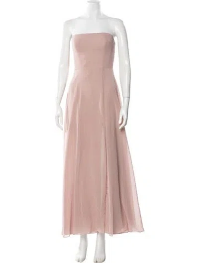 Pre-owned Jenny Yoo Strapless Long Dress In Pink
