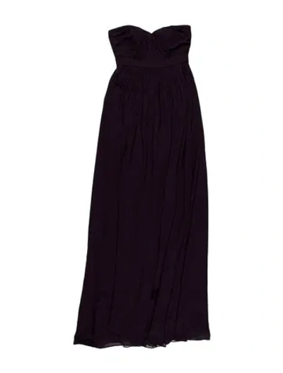 Pre-owned Jenny Yoo Strapless Long Dress In Purple