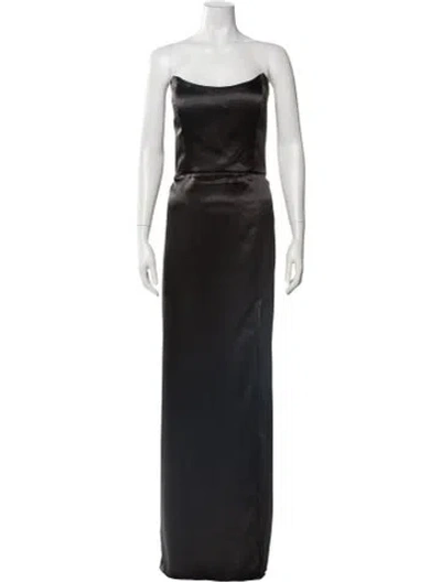 Pre-owned Jenny Yoo Strapless Long Dress W/ Tags In Black