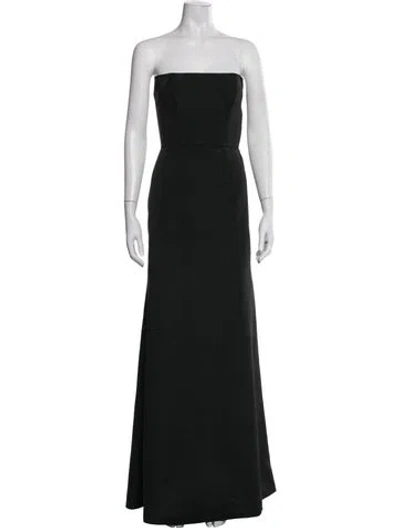 Pre-owned Jenny Yoo Strapless Long Dress W/ Tags In Black