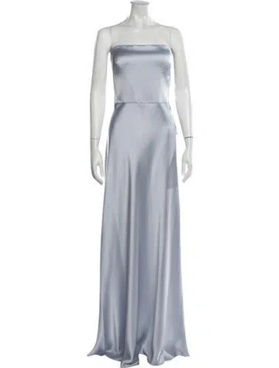 Pre-owned Jenny Yoo Strapless Long Dress W/ Tags In Blue