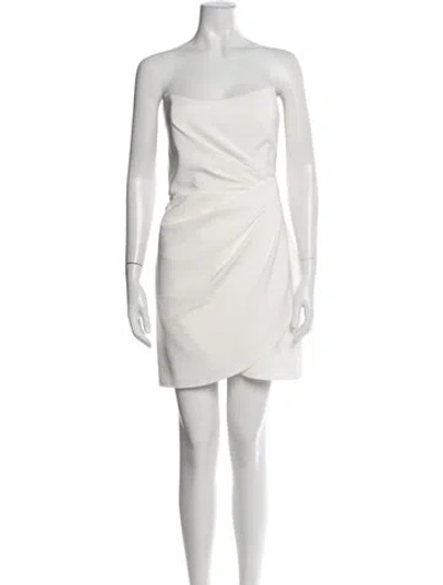 Pre-owned Jenny Yoo Strapless Mini Dress In Neutrals