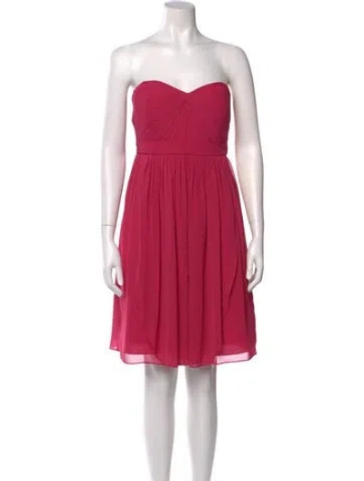 Pre-owned Jenny Yoo Strapless Mini Dress In Pink