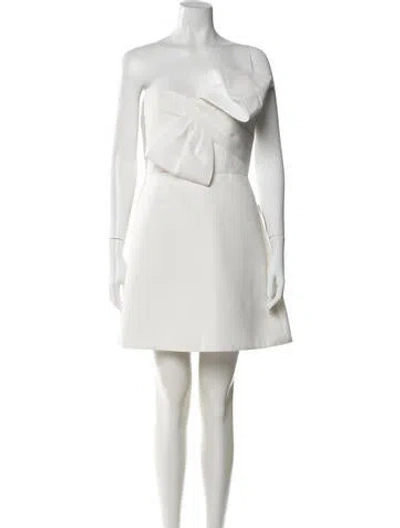 Pre-owned Jenny Yoo Strapless Mini Dress W/ Tags In White
