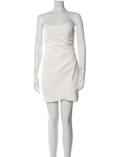 Pre-owned Jenny Yoo Strapless Mini Dress In White
