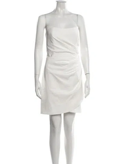 Pre-owned Jenny Yoo Strapless Mini Dress In White