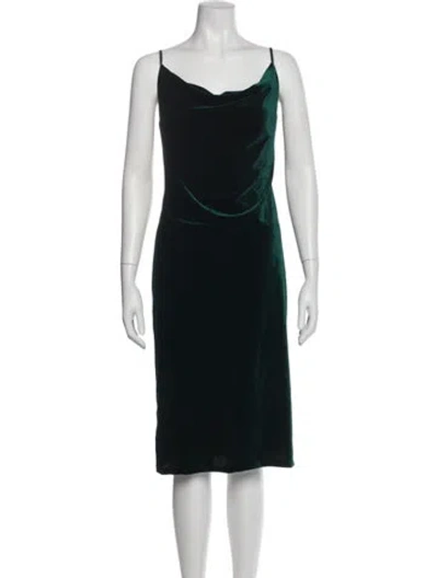 Pre-owned Jenny Yoo Velvet Knee-length Dress In Multi