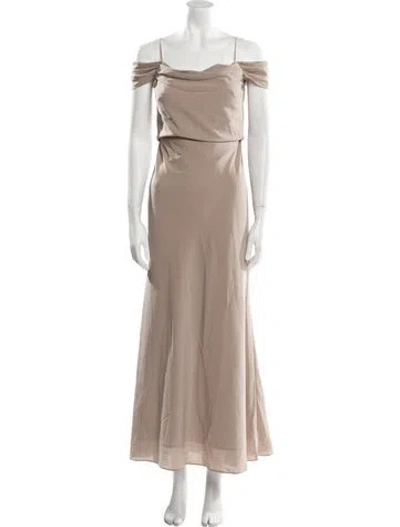 Pre-owned Jenny Yoo Vintage Long Dress In Neutral
