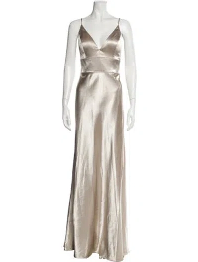 Pre-owned Jenny Yoo V-neck Long Dress
