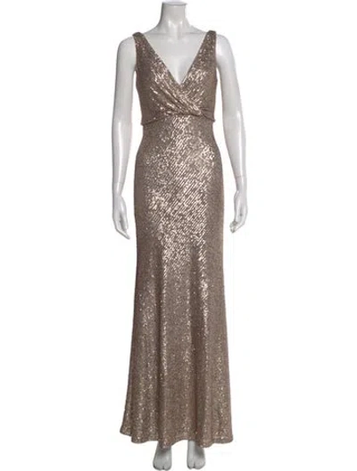 Pre-owned Jenny Yoo V-neck Long Dress