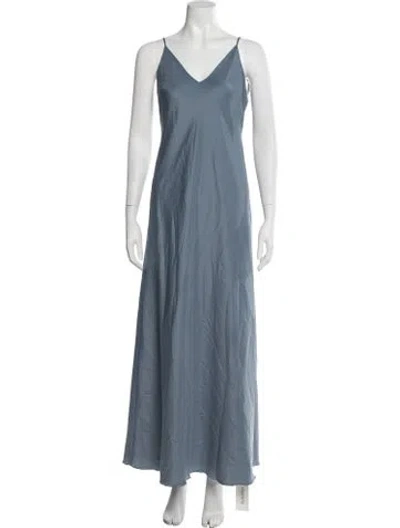 Pre-owned Jenny Yoo V-neck Long Dress In Blue