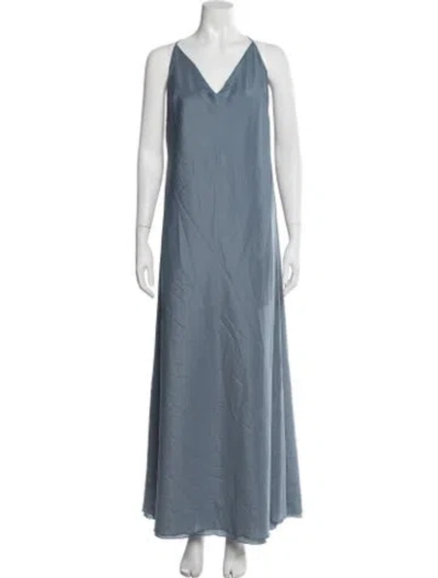 Pre-owned Jenny Yoo V-neck Long Dress In Blue