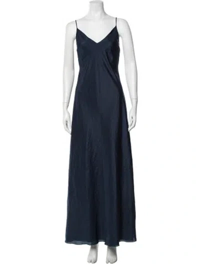 Pre-owned Jenny Yoo V-neck Long Dress In Blue