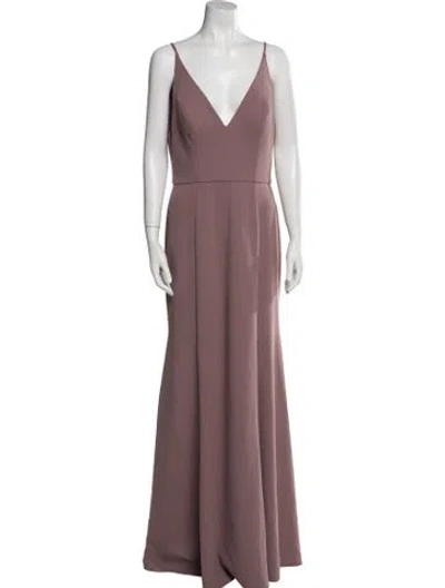 Pre-owned Jenny Yoo V-neck Long Dress In Multi