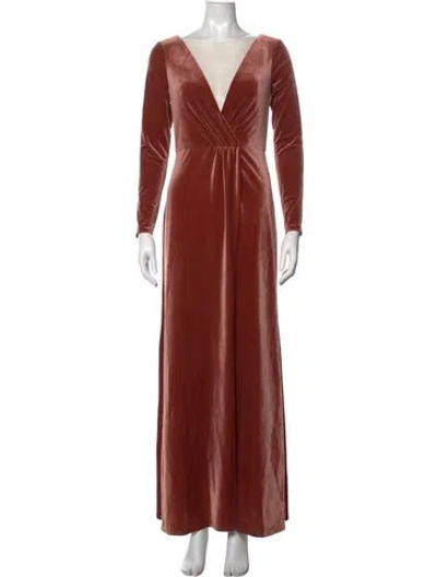 Pre-owned Jenny Yoo V-neck Long Dress In Multicolor