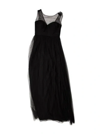 Pre-owned Jenny Yoo V-neck Long Dress In Neutral