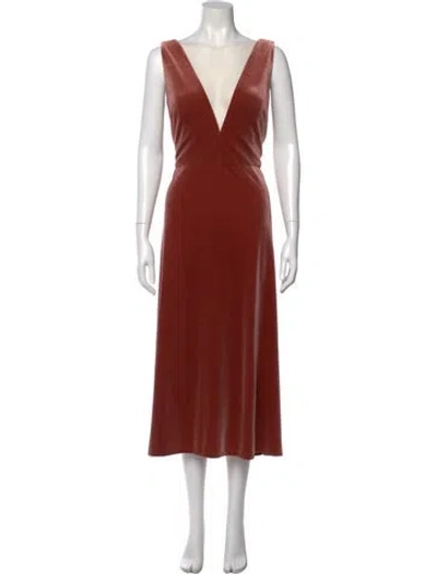 Pre-owned Jenny Yoo V-neck Long Dress In Pink