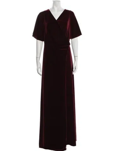 Pre-owned Jenny Yoo V-neck Long Dress In Red
