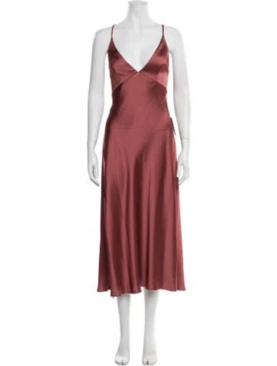 Pre-owned Jenny Yoo V-neck Long Dress W/ Tags In Brown