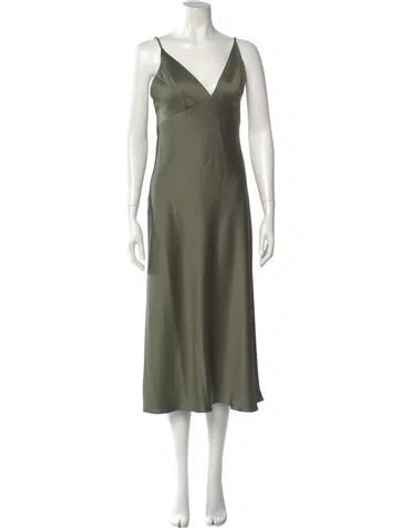 Pre-owned Jenny Yoo V-neck Long Dress W/ Tags In Green