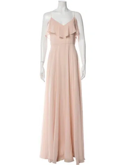 Pre-owned Jenny Yoo V-neck Long Dress W/ Tags In Multi
