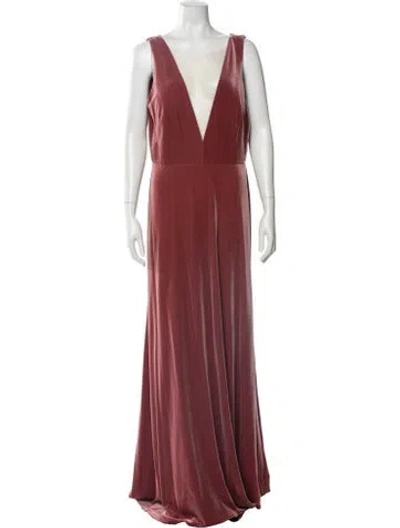 Pre-owned Jenny Yoo V-neck Long Dress W/ Tags In Pink