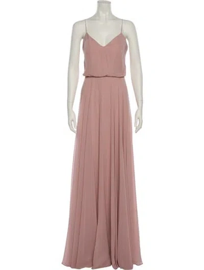 Pre-owned Jenny Yoo V-neck Long Dress W/ Tags In Pink