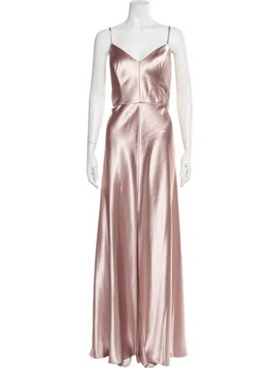 Pre-owned Jenny Yoo V-neck Long Dress W/ Tags In Pink