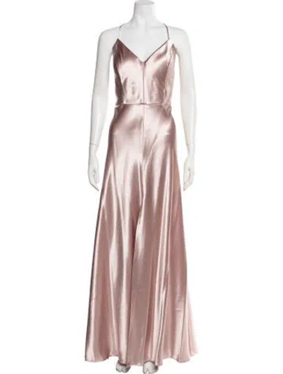 Pre-owned Jenny Yoo V-neck Long Dress W/ Tags In Pink