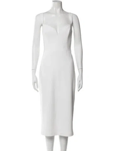 Pre-owned Jenny Yoo V-neck Long Dress In White