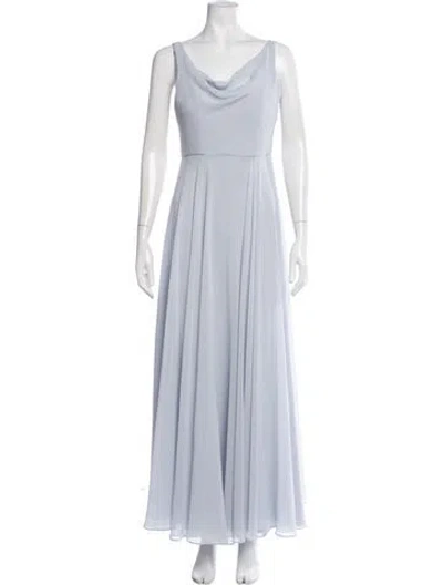 Pre-owned Jenny Yoo V-neck Midi Length Dress In White
