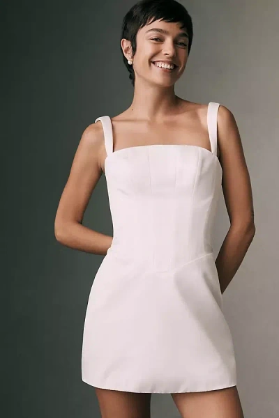 Jenny Yoo X Anthropologie Weddings Square-neck Mini Dress In Ivory