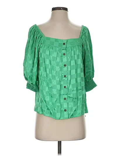 Jen's Pirate Booty 3/4 Sleeve Blouse In Green
