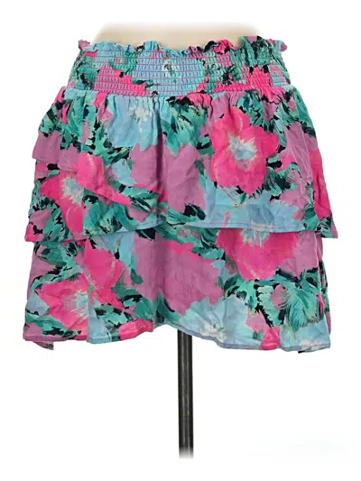 Pre-owned Jen's Pirate Booty Casual Skirt In Teal