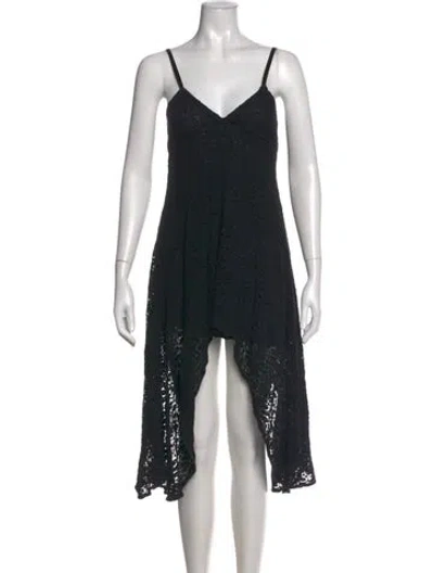 Pre-owned Jen's Pirate Booty Lace Pattern Mini Dress In Black