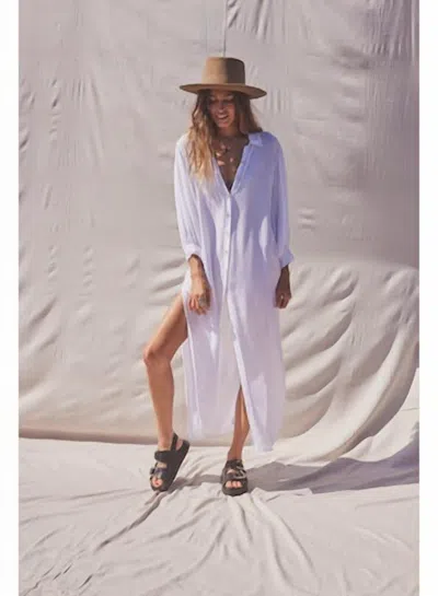 Jen's Pirate Booty Melody Button Down Dress In White In Multi