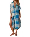 Jen's Pirate Booty Ocean Front Buttondown Midi Dress In Blue Polite In Multi