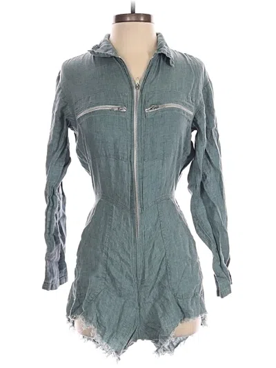 Pre-owned Jen's Pirate Booty Romper In Blue