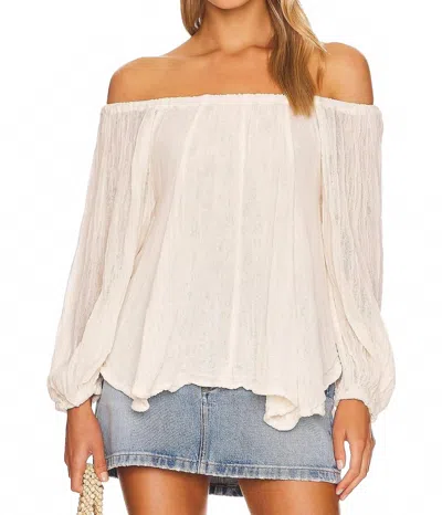 Jen's Pirate Booty Sea Gate Top In Natural Gauze In Gray