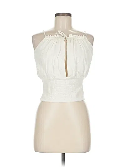 Pre-owned Jen's Pirate Booty Sleeveless Blouse In White